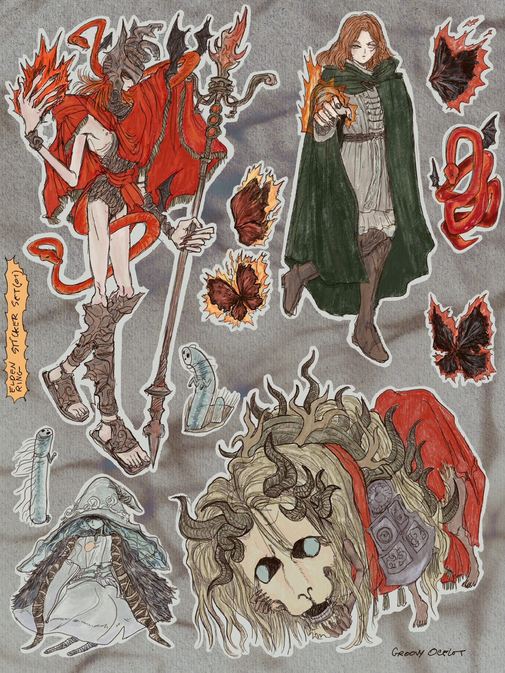 Elden Ring Faves Sticker Set