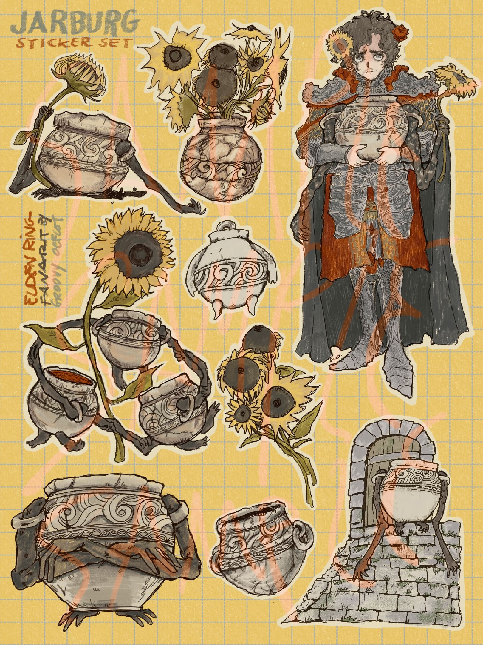 Jarburg Sticker Set.