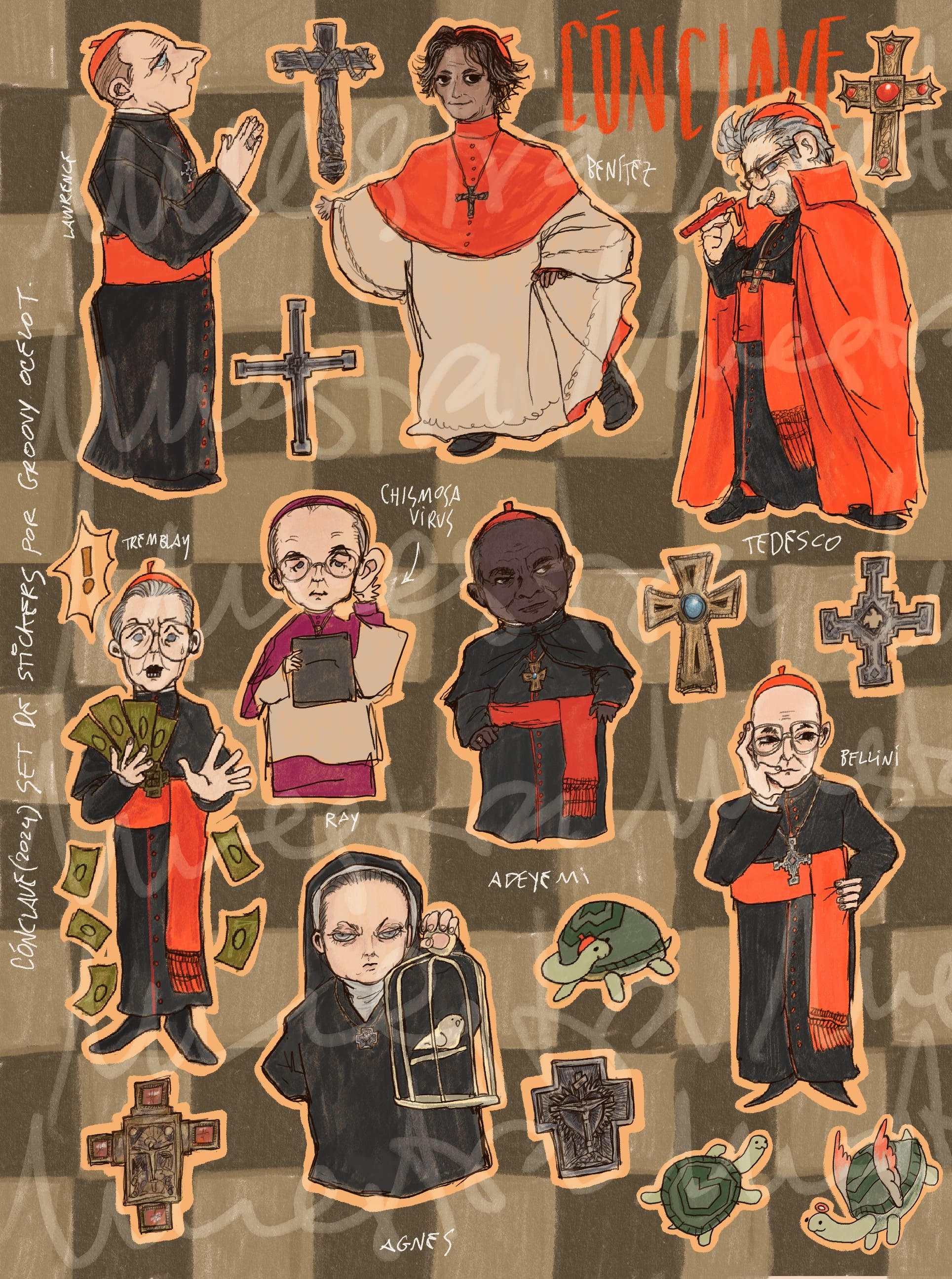 Conclave Sticker Set.