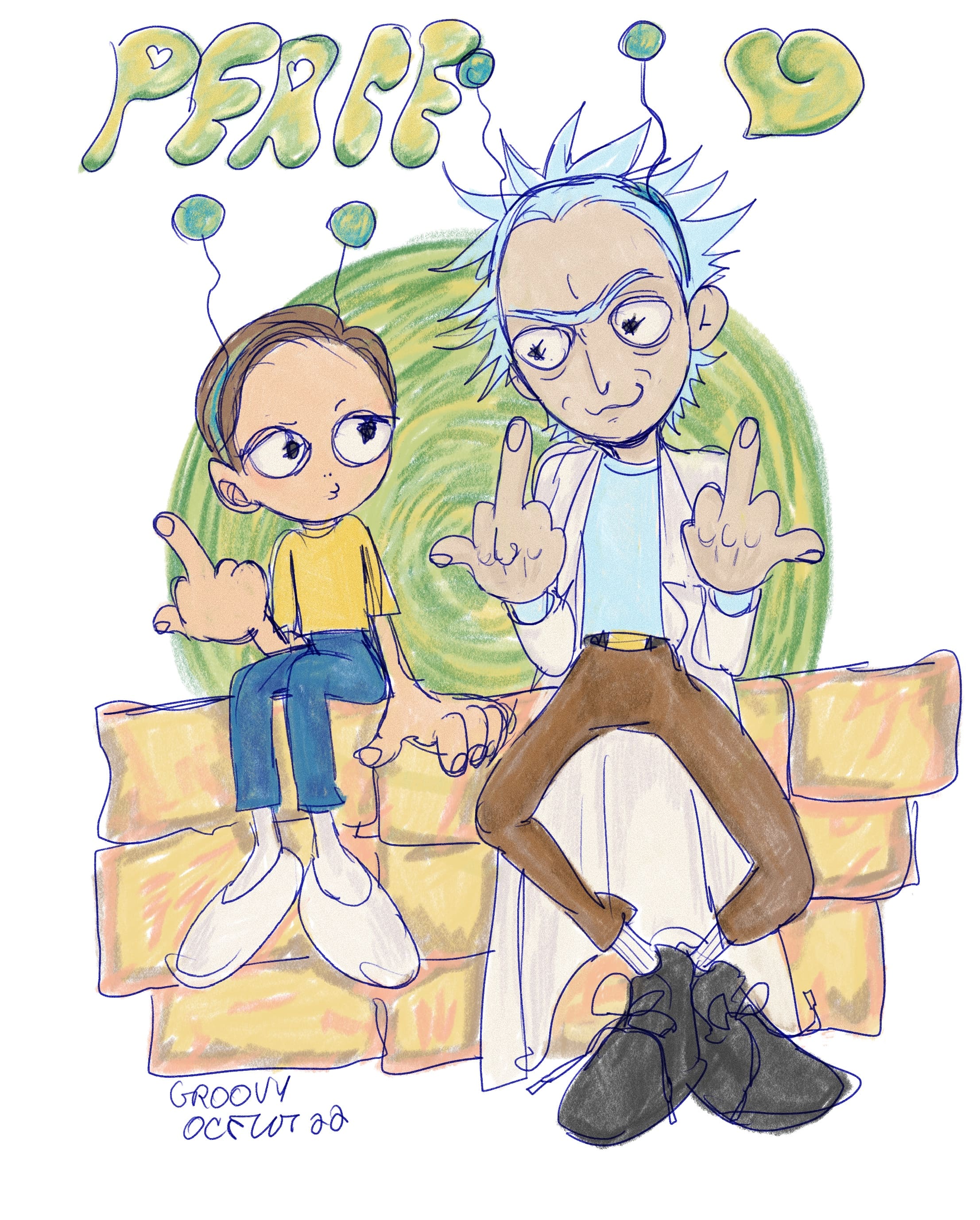 Rick & Morty chibi illustration