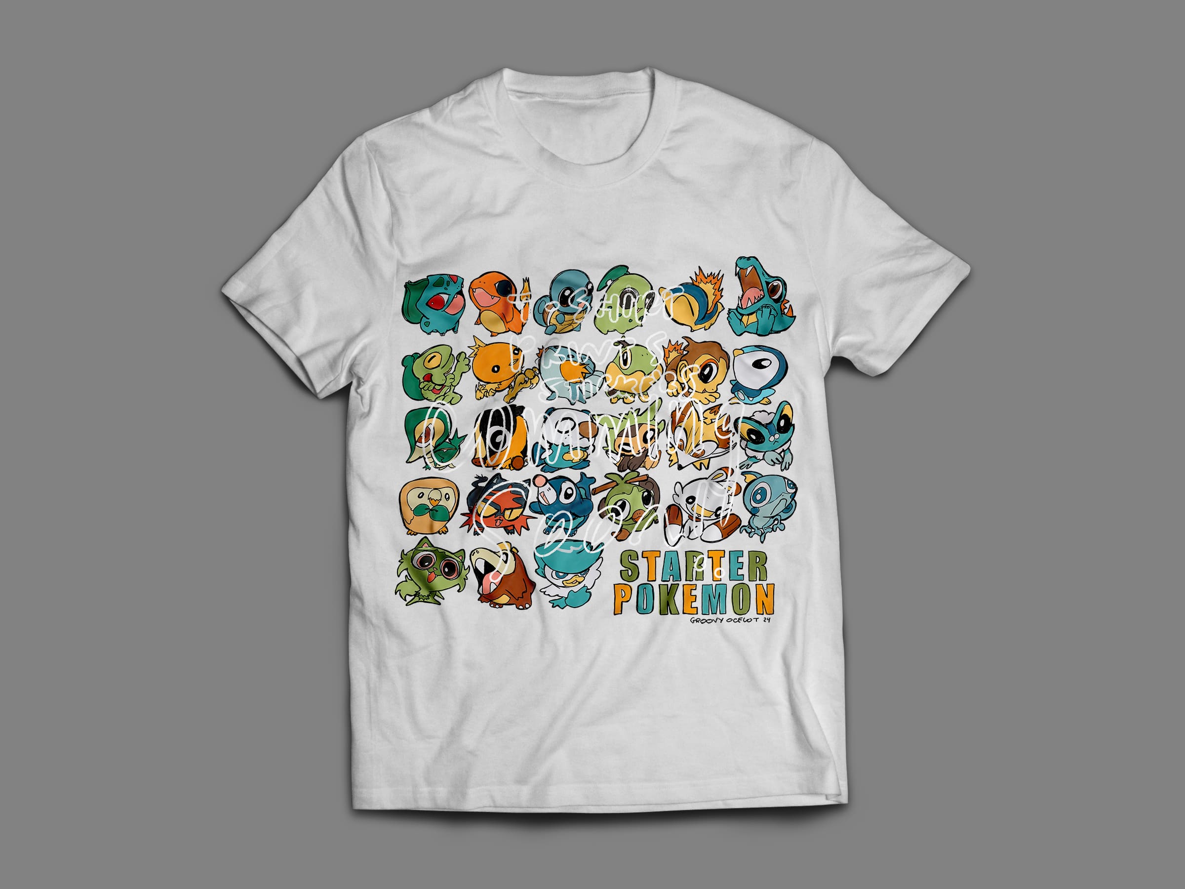 Pokemon starter T-shirt.