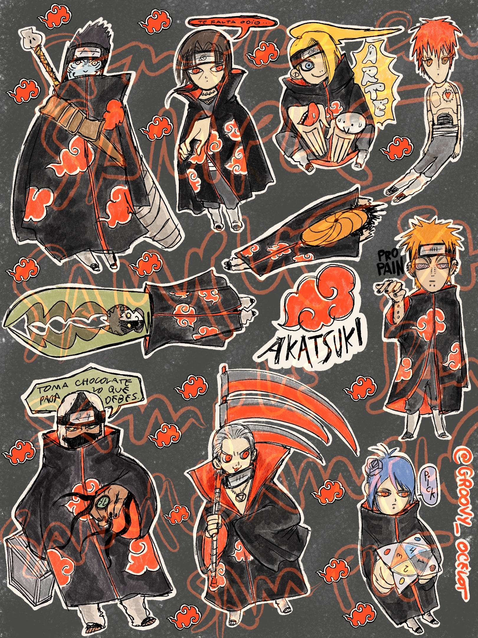 Akatsuki Sticker Set