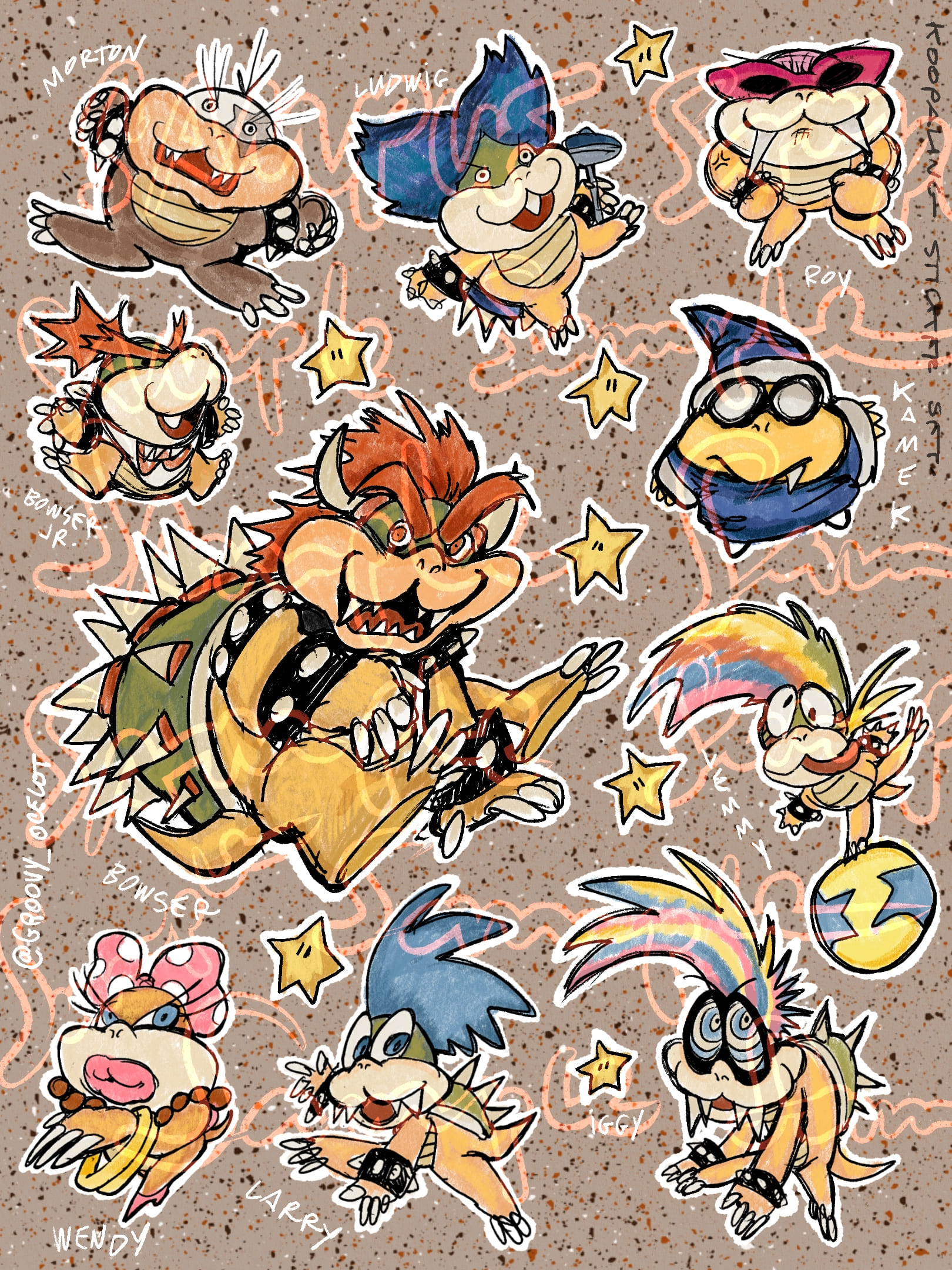 Koopalings Sticker Set