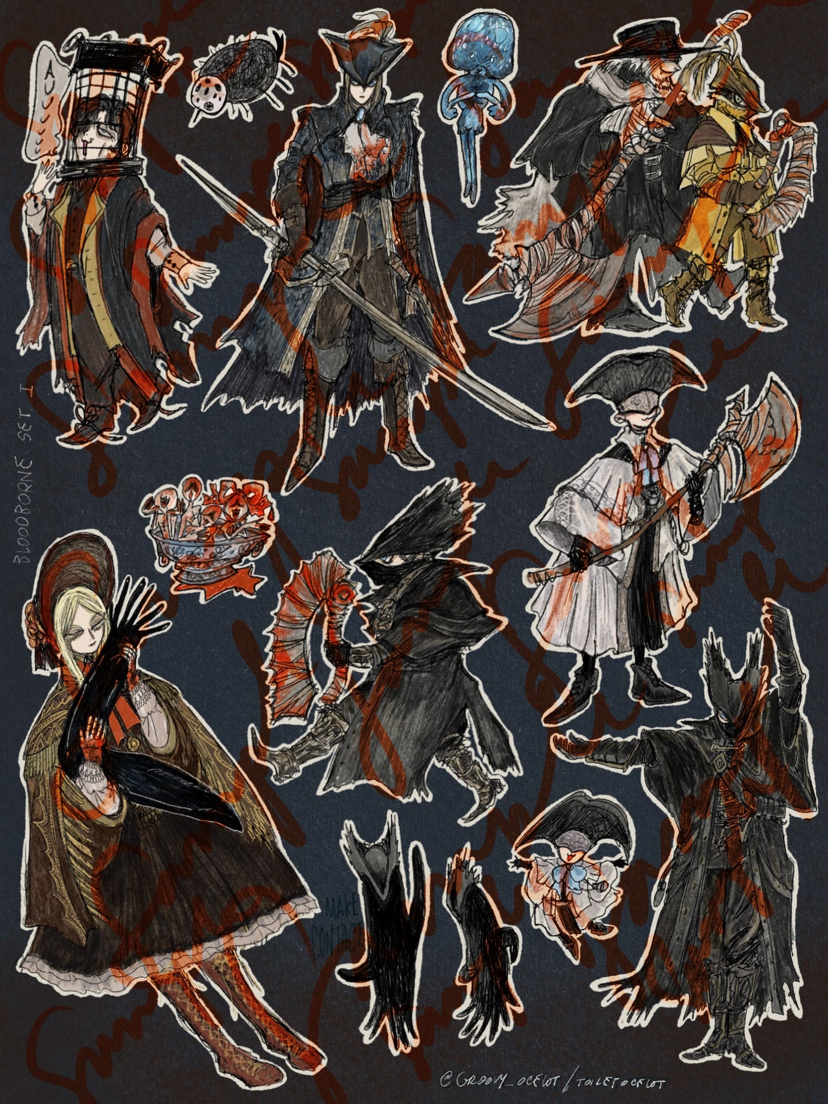 Bloodborne Sticker Set