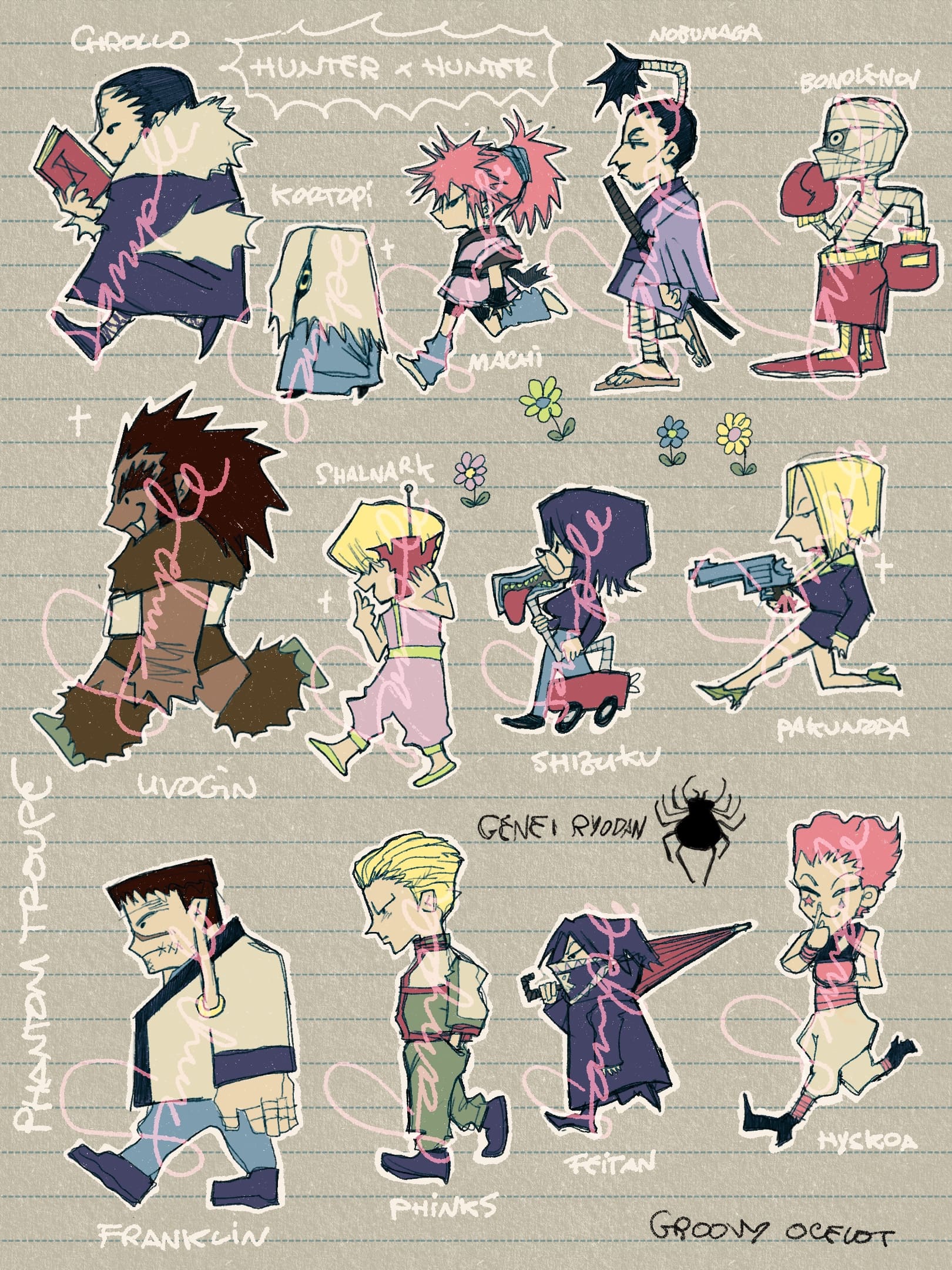 Phantom Troupe Sticker Set